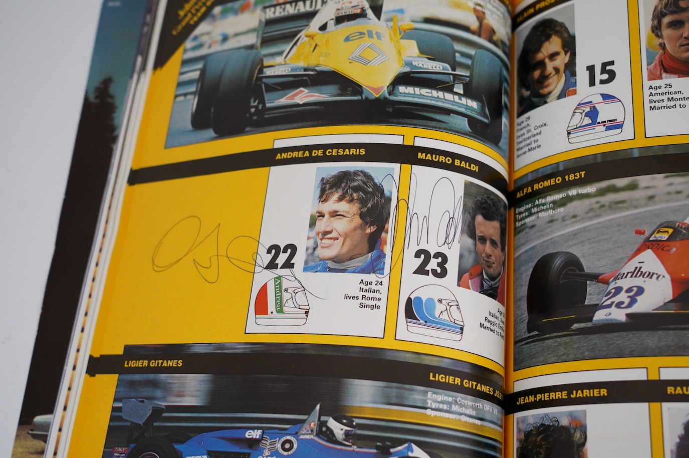 An archive of British Grand Prix memorabilia from Brands Hatch, including a collection of autographs, including Niki Lauda, John Watson, etc., all collected in a brands Hatch official program dated 1983 by the vendor who